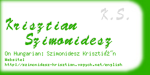 krisztian szimonidesz business card